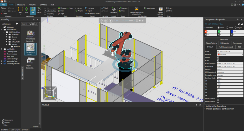 Simulation of robot cell in iiqworks.sim
