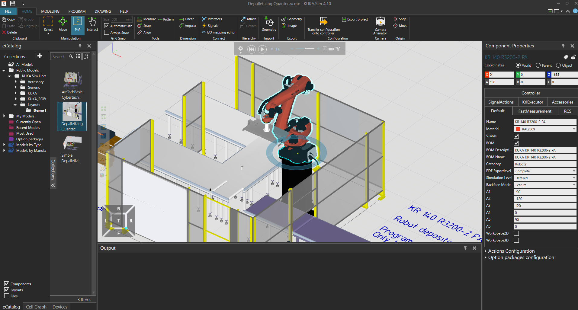 Simulation of robot cell in iiqworks.sim